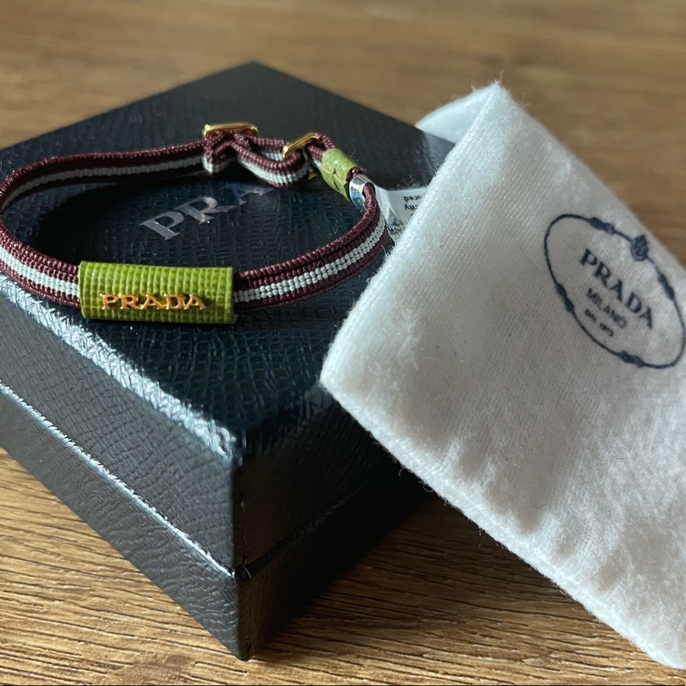 Prada-Authentic (Preloved) Elastic And Leather Br… - image 1